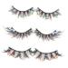 minkissy 3 Pairs Halloween Colorful Sequin False Eyelashes Butterfly Decoration Fake Eyelashes Individual False Lashes Wispy False Eyelashes Individual Chemical Fiber Natural Accessories
