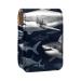 Lipstick Case Leather Lip Gloss Lipstick Organizer with Mirror Mini Lipstick Holder Bag Art Shark Fish Pattern X460z4zhjw