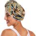 Tropical Leaves Dry Hair Cap - 2 Piece Quick Drying Towel Set with Button Headband | Super Absorbent & Soft for Ultimate Comfort - International Shipping Available - Buy Online on GoSupps.com