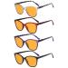 Eyekepper 4 Pack Oversized Blue Light Filter Glasses - Cat Eye Design Computer Reading Glasses for Women Anti Screen Glare Blocking Digital Blue Rays Orange Tinted +0.00 0 Blue Light Blocking-b98-4 Pairs