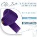 Runature 50cm Purple Clip In Real Hair Extensions - 20 Inch Smooth 70g Violet Hair Clips (5pcs) - Buy Online on GoSupps.com