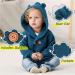Mimixiong Baby Sweater Cardigan Hooded Coat - 12-18 Months Navy Blue - Buy Online on GoSupps.com