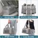 PetSfit Foldable Pet Transport Box - Portable Dog & Cat Carrying Bag with Expandable Bed | Travel-Friendly & Durable Gray Bag for Small Dogs & Cats - Buy Online on GoSupps.com