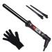 Le Angelique 19mm 3/4 Inch Thin Ceramic Curling Wand for Short Hair Small Tight Curls & Spirals - Professional Clipless Curler Iron with Glove and 2 Clips | 430F Instant Heat | Dual Voltage - Black 3/4 Inch (19mm) Black