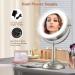 VESAUR Large Lighted Makeup Mirror with 3 Colors Dimmable Lighting | 1X5X Magnifying Vanity Mirror | 52 LED Lights | Free Rotation Table Mirror - Buy Online on GoSupps.com
