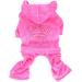 SELMAI Rhinestone Crown Dog Hoodie Jumpsuit XS Pink - Buy Online on GoSupps.com
