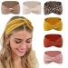 Nayyana 6 pieces for women non -slip for short hair yoga workout running sports elastic hair bands for women hair rotation turban hair wrap for girls color 2 color 2
