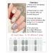 TrueShei Nail Foils | 20PC White Glitter Self-Adhesive Gel Nail Stickers | UV Gel Film & Gellack Wraps for Stunning Nails - Buy Online on GoSupps.com