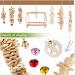 Vegena 7-Piece Wooden Bird Toy Set - Colorful Ladders with Landing Sites for Budgies Parrots and Cockatoos - Ideal Bird Cage Accessories - Buy Online on GoSupps.com