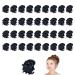 Ikadiya 36 pieces mini hair clips small hair clip 1cm claw clips non -slip handle small jaw clips for design children and adults (black)