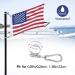 GOLOHO Marine Boat Flag Set with 4 Clips, 12x18 inch American Flag for Boat - U.S. 50 Stars, Embroidered - Buy Online on GoSupps.com