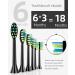 7am2m Sonic Electric Toothbrush with 6 Brush Heads for Adults and Kids Wireless Fast Charge One Charge for 60 Days 5 Modes with 2 Minutes Built in Smart Timer Electric Toothbrushes(Black) No Travel Case Black - Buy Online on GoSupps.com