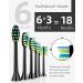 7am2m Sonic Electric Toothbrush - 6 Brush Heads, 60 Days Charge, 5 Modes, Smart Timer (Black) - Buy Online on GoSupps.com