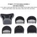 Electric Shaver Trimmer Head & 5-Piece Guide Comb Set for Series 3 Black | Perfect Lengths 1mm-7mm - Buy Online on GoSupps.com