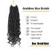 LMZIM 14 Goddess Box Braids Crochet Hair 8 Pack - Bohemian Curly Ends Synthetic Braiding Hair Extension | Black 14 Inch 1B - Buy Online on GoSupps.com