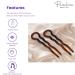 Parcelona French Sleek Tortoise Shell Large Celluloid Chignon Hair Pin Set - Made in France - Buy Online on GoSupps.com