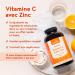 Vitamine C 1000mg + Zinc 15mg | 400 Comprim s V g tarien (1+ An) | pour Fatigue Syst me Immunitaire & Peau (EFSA) | Vit C Acide Ascorbique avec Zinc Complement Alimentaire | Alpha Foods - Buy Online on GoSupps.com