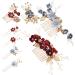 NUOBESTY 2 Set Wedding Hair Clips Combs Bridal Wedding Hair Pins Bridal Wedding Hair Side Combs Twist Spiral Pearl Hair Pins Clips for Women for Brides Women - Buy Online on GoSupps.com