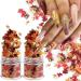 Maple Leaf Flake Glitter Nail Art Kit - 20g Metallic 3D Confetti for Fall Manicures - Red Yellow Orange Mix Design - Maple Spangles for Women and Girls (2 Pots) - Buy Online on GoSupps.com