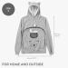 Homelevel Cat Pocket Hoodie Sweater - Cute Pet-Friendly Sweater with Dog Bag for Small Pets - Gray - Buy Online on GoSupps.com