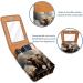Travel Lipstick Organizer Case | Portable Makeup Bag with Mirror | African Animal Family Elephant Design - Buy Online on GoSupps.com