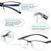 Alwaysuv 4 Pack Men's Reading Glasses - Blue Light Blocking Black Semiconductor Transparent Lens 1.5x Magnification - Ideal for Computer Use - Buy Online on GoSupps.com