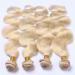 Remeehi 100g Peruvian Hair Extensions - 1B 613 Ombre Body Wave 22 Inch Two Tone Blonde Bundles - Buy Online on GoSupps.com
