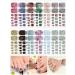 Kalolary Self-Adhesive Nail Film Stickers - 12 Sheets Marbled Nail Art Designs for DIY Manicure & Fashion Decor - Buy Online on GoSupps.com