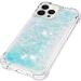 Tivenfezk Nadoli Glitzer Treisand Shell for iPhone 15 Pro Max - Shockproof Silicone & Transparent TPU Quicksand Case - White Blue Protective Cover - Buy Online on GoSupps.com