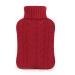 samply Hot Water Bottle with Knitted Cover 2L Hot Water Bag for Hot and Cold Compress Hand Feet Warmer Neck and Shoulder Pain relief Red 2L Red