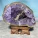 Amethyst Rough Stone Amethyst Natural Stone Crystal Minerals Specimen Geode Ornaments for Home Decoration Room+Stand JIZTGEDM