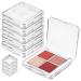 FOYTOKI 6 Pcs Transparent Square Eye Shadow Box Empty Palette for Makeup Refillable Makeup Palette Plastic