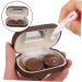 Solustre Colored Contact Lens Storage Set - Hard Lens Holder & Travel Case | 1 Set Box | Leather Storage - 9.5x5.5cm - Buy Online on GoSupps.com