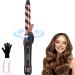 Rotating Curling Iron 1 Inch - Automatic Curling Iron for All Hair Type Fast & Effortless Auto Curling Wand with Fast Heating LCD Display 250 F-450 F for Lasting Beach Waves