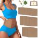 30Pcs Self-Adhesive Caster Oil Packs Castor Oil Pack Wrap Castor Oil Patches Organic Cotton Castor Oil Wrap Castor Oil Pads 3 Sizes Disposable Castor Oil Pack for Waist Thighs and Back.(Brown).
