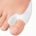 sichun 1 Pair Gel Bunion Corrector Toe Protectors Straightener Separators Toe Spreader White