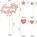 WOSO 18th Birthday Cake Topper Set with Heart Star Cupcake Cake Topper Picks Glitter Cake Decoration for Birthday Party Cake Supplies Rose Gold - Buy Online on GoSupps.com