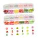 Housoutil 6 Boxes 12 Polymer Clay Sequin Watermelon Nail Art Fruit Nail Decorations Women Nail Fruit Stickers Nail Designs Fruit Stickers for Nails Strawberry The Flowers 3D 0.5X0.5CMx3pcs Assorted Colorx3pcs