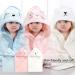 Soft Hooded Baby Towel Set - 2 Pack | Large Absorbent Bath Towels with Unique Animal Design | Perfect Newborn Essential Gift for Boys and Girls | White - Buy Online on GoSupps.com