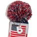 CRAFTSMAN GOLF US Flag Knit Pom Pom Driver Fairway Wood Headcover - White/Blue/Red - 1pc #5 Wood Cover - Buy Online on GoSupps.com