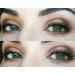 Very opaque and natural green contact lenses Silicone Comfort Novelty Jasmine Green + container of glamlens - 1 pair (2 pieces) - Dia 14.00 - With strength -2.25 diopters 8.6 millimeters 2.0