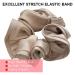 Apricot Oversized Silk Scrunchies - Elastic Satin Hair Ties for Frizz Prevention and Breakage - Buy Online on GoSupps.com