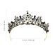 Lurrose Luxury Black Crystal Crown - Baroque Halloween Tiara & Rhinestone Queen Crown - Buy Online on GoSupps.com