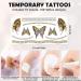 Gold Temporary Tattoos - 10 Sheets, 100+ Designs for Women, Metallic Face Glitter Stickers, Waterproof, Realistic and Long-Lasting - Buy Online on GoSupps.com