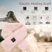 Asixxsix Heated Scarf - Soft Plush Neck Heating Pillow | 3 Heating Levels | Washable Heated Neck Warmer for Women Men & Girls | Winter Essential in Pink - Buy Online on GoSupps.com