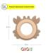 Gigi Kids Baby Crab Bite Rings - 100% BPA-Free Silicone & Beech Wood Teething Toys for 3 Months+ Beige & Dark Blue - Buy Online on GoSupps.com