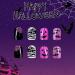 Shop 24pcs Halloween Press On Nails - Ghost Face Bats & Spider Web Designs | Glossy Gel Glue False Nails for Women & Girls - Buy Online on GoSupps.com