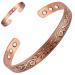 Vicmag Copper Bracelet for Women Men Magnetic Bracelet Ultra Strength Magnets 99.9% Solid Pure Copper Adjustable Size with Gift Box Flower