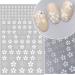 3D Self Adhesive Flower Nail Stickers - White | Nail Art Decals for Women, Kids, and Girls | Blossom Manicure Tips and Nail Wraps for Acrylic Nails - Buy Online on GoSupps.com