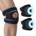Knee Brace for Arthritis Pain and Support 2 Pack Knee Compression Sleeve for Patella pain ACL MCL Injury Recovery Adjustable Knee Support for Men and Women Patella-1 Pair Small